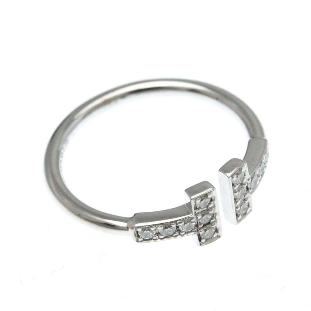 Tiffany T-wire Diamond Ring White Gold (18K) Fashion Diamond Band Ring Silver - Picture 9 of 9